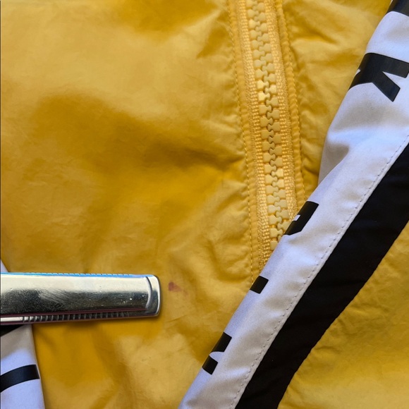 Victoria's Secret Pink Yellow Blue Block Retro Windbreaker Hooded Jacket - Picture 6 of 16